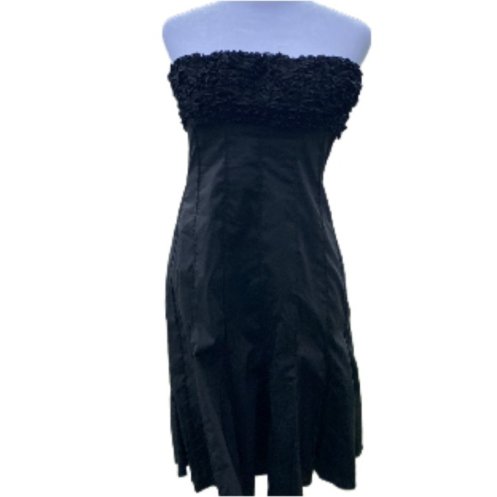 Catherine Malandrino Black Strapless Cocktail Dress Small